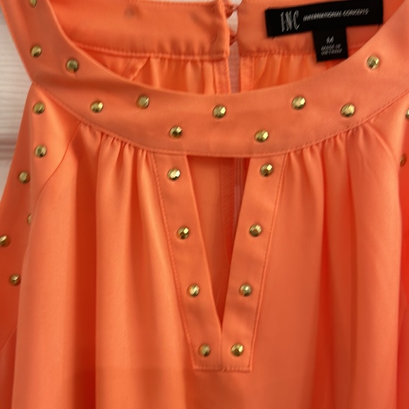 INC Long Sleeved, Semi-Sheer, Cold Shoulder Tops w/Gold Sequined Trim-SZ-Medium - Picture 3 of 5